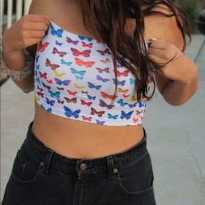 Butterfly tube top